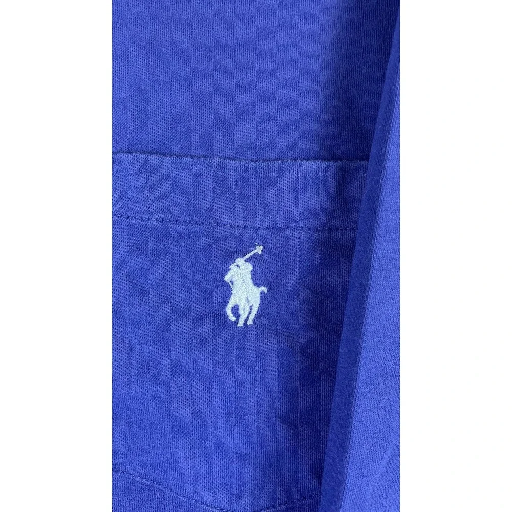 Polo Ralph Lauren T-Shirt Mens 2XB Blue Good Pocket Cotton Short Sleeve